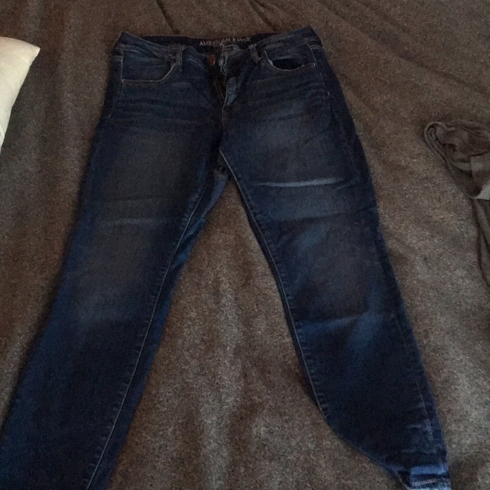 American Eagle jeans with minor distressing